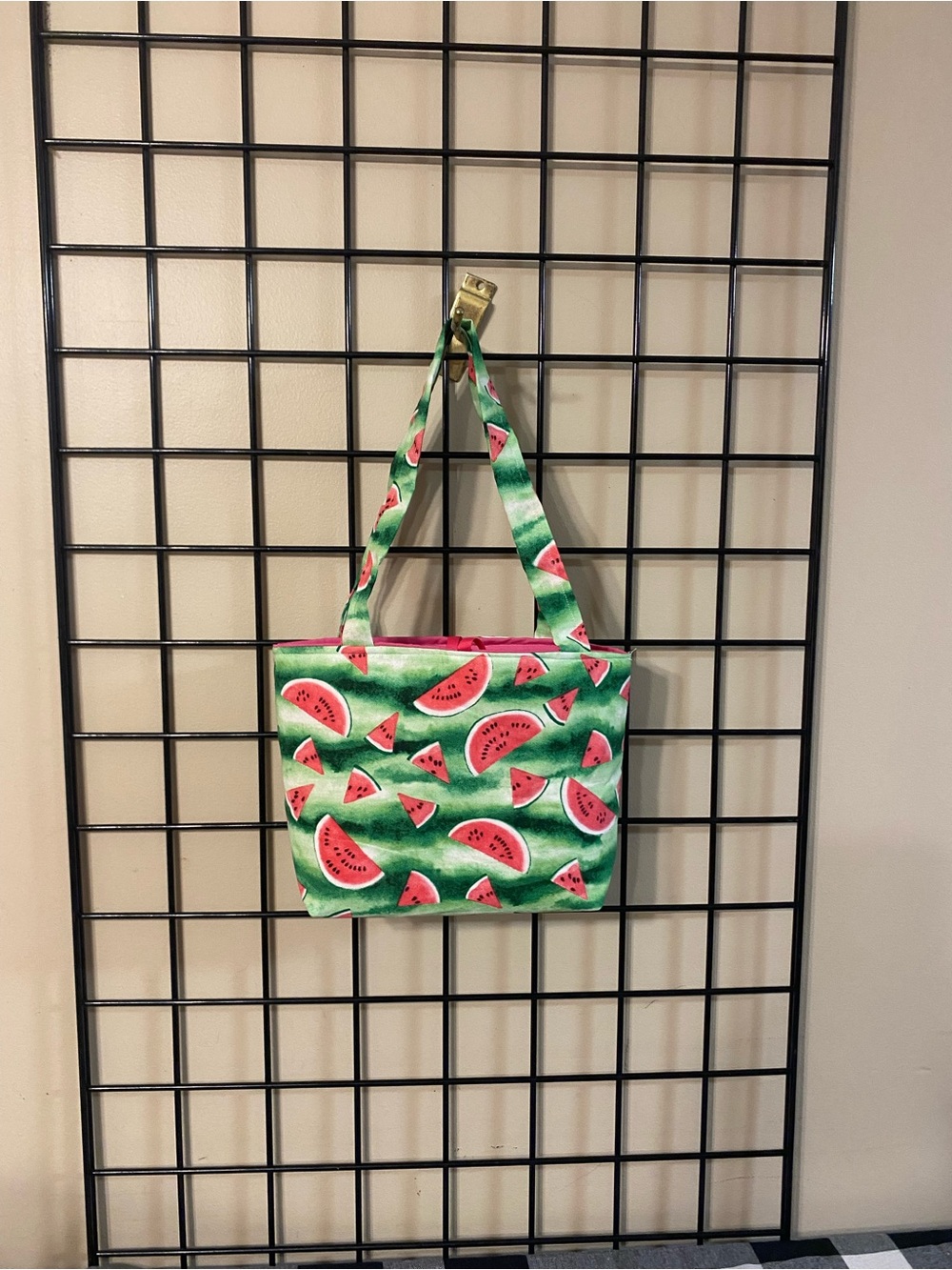 Green Watermelon Print Shoulder Bag by
